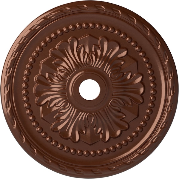 Ekena Millwork Palmetto Ceiling Medallion (Canopies up to 7 5/8"), 31 1/2"OD x 3 5/8"ID x 1 3/4"P, Copper Penny CM31PMCPS - main